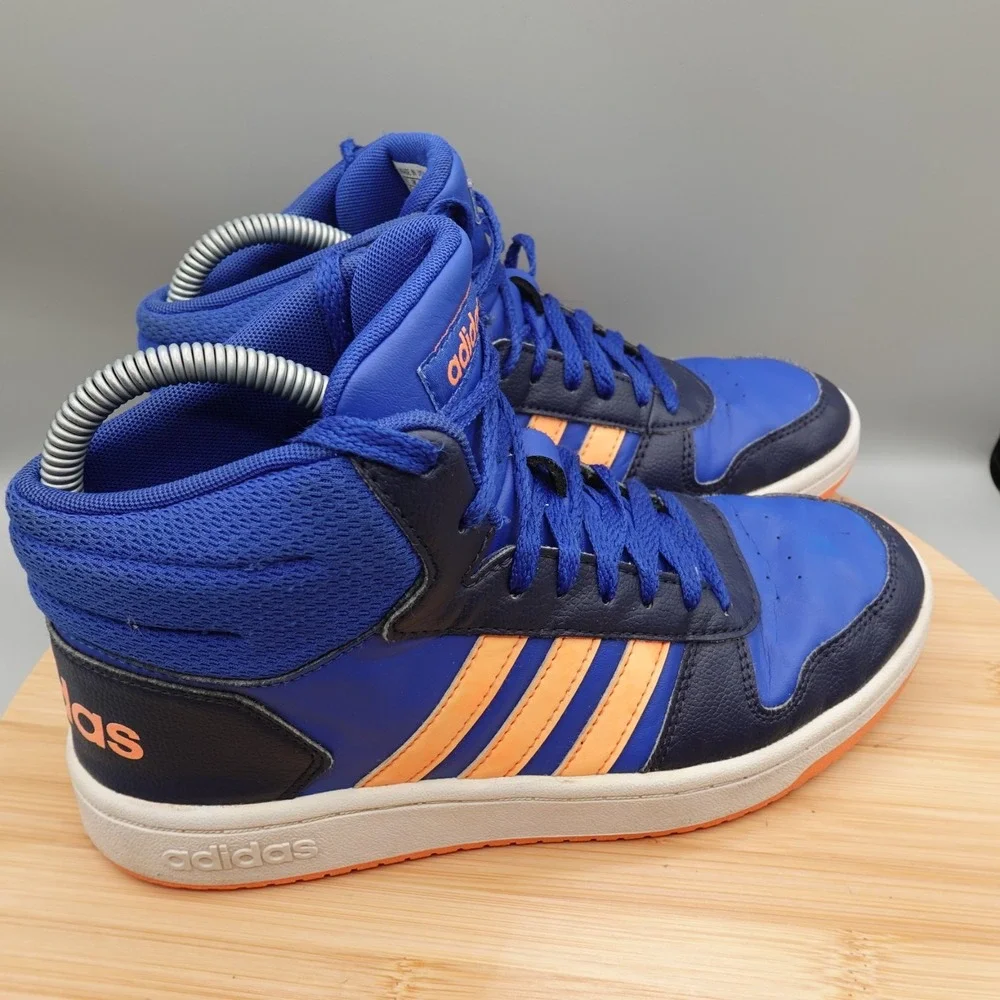 Adidas Size 6 Hoops Mid 3.0 GZ7769 Unisex Kids Blue/Orange Basketball Shoes Flaw